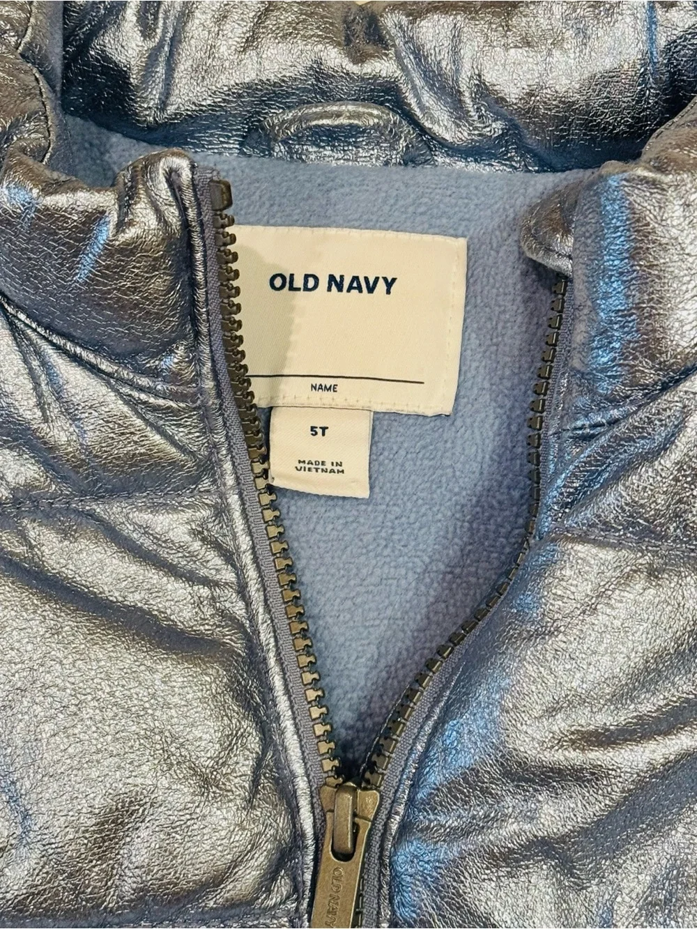Girls Metallic Puffer Vest (5T)